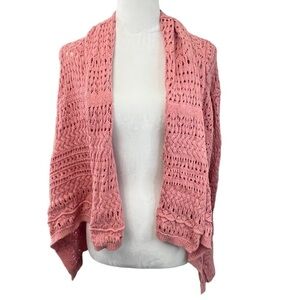 Moda international women’s cardigan, sweater, rose, dusty, pink size small
